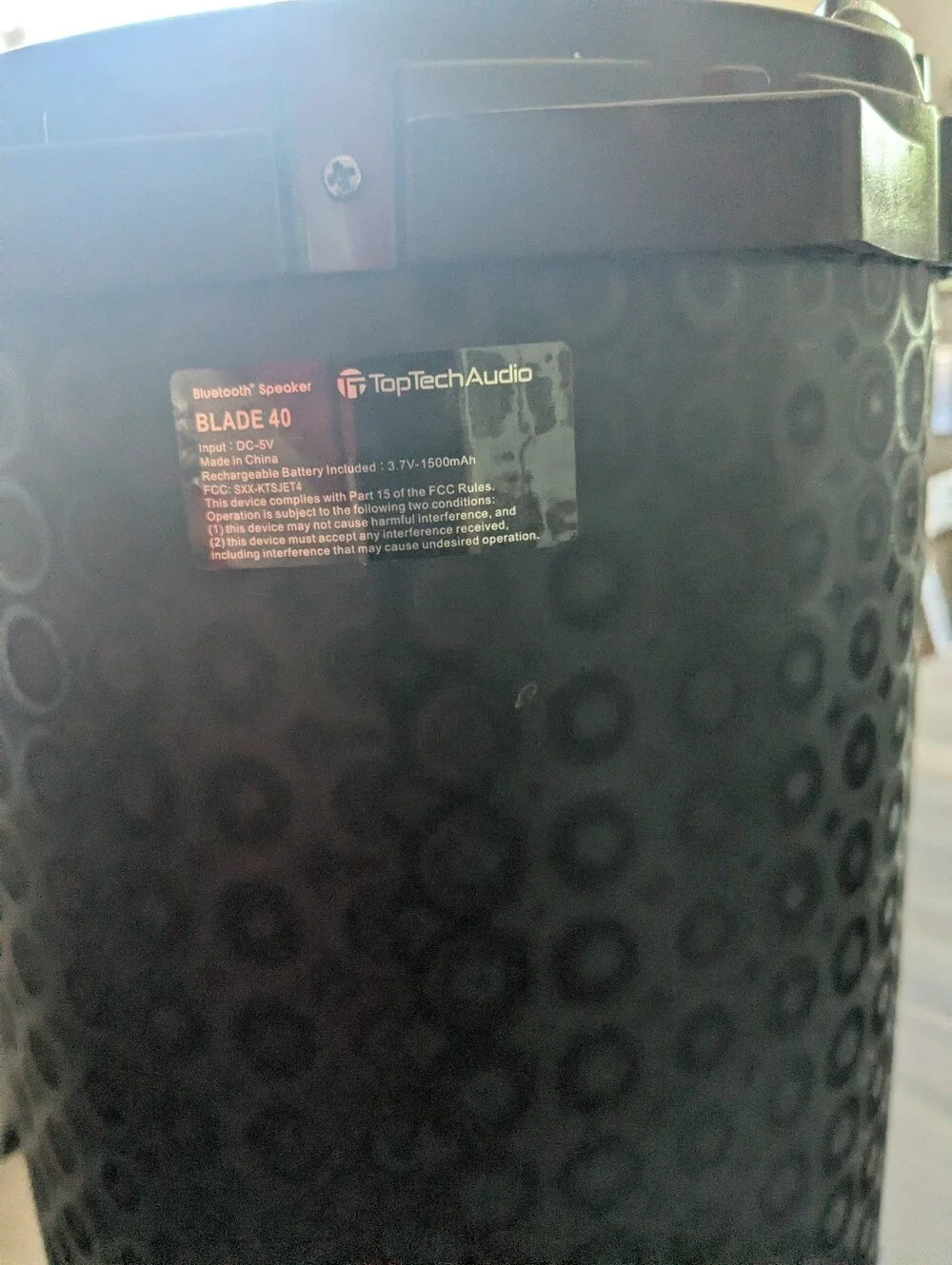 Portable Bluetooth Speaker - Black - Picture 3 of 4